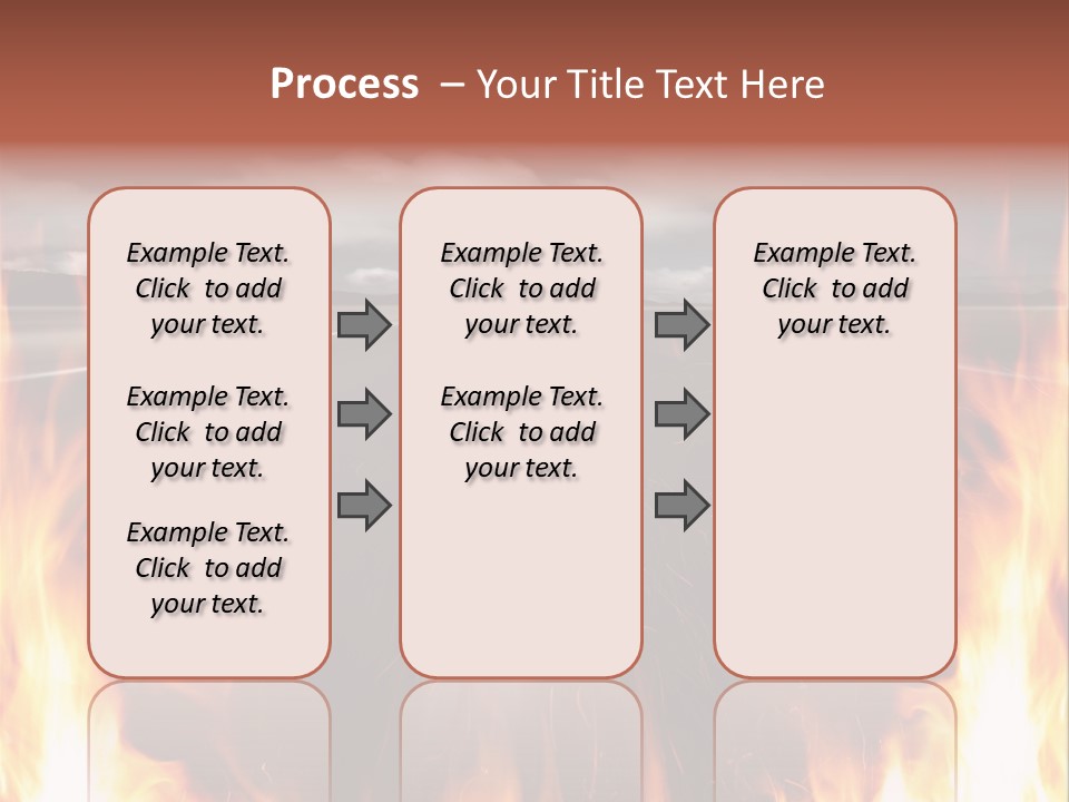 A Road With A Lot Of Fire On It PowerPoint Template