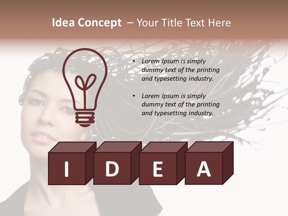 Attractive  Hair PowerPoint Template