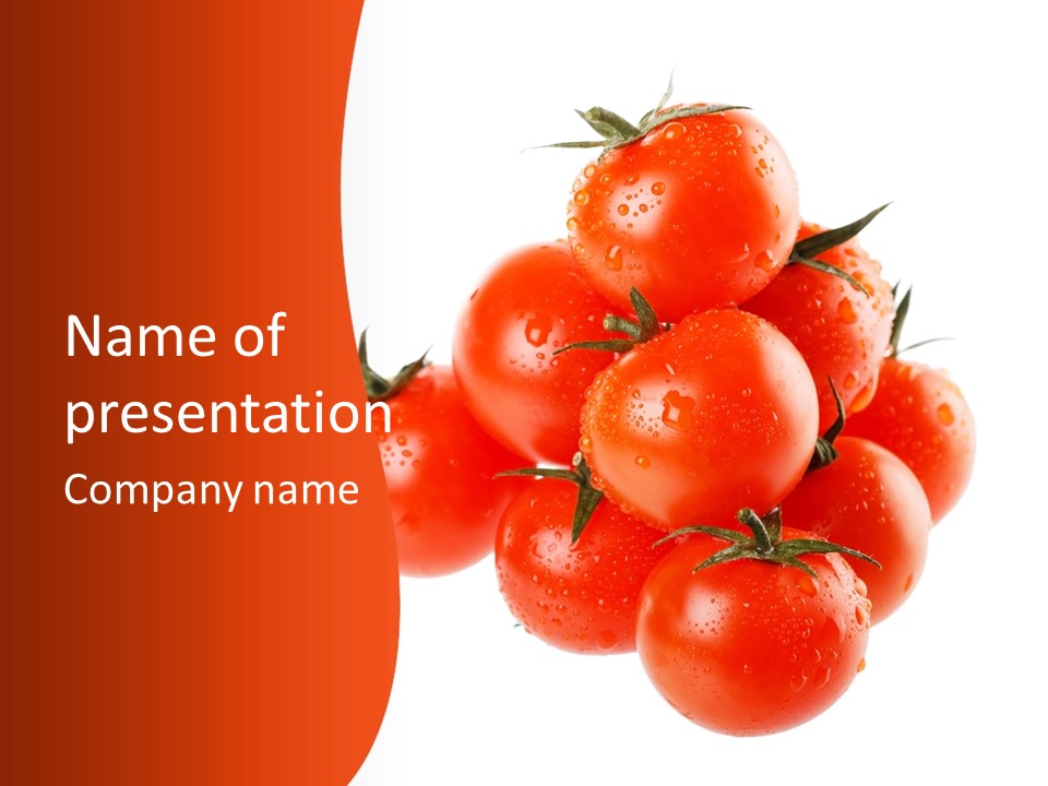 A Bunch Of Tomatoes On A White Background PowerPoint Template