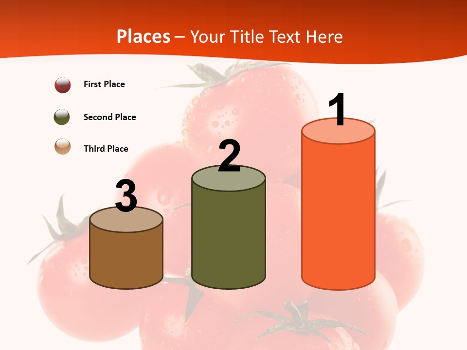 A Bunch Of Tomatoes On A White Background PowerPoint Template