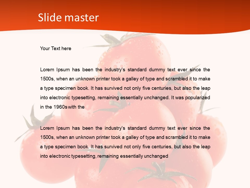 A Bunch Of Tomatoes On A White Background PowerPoint Template