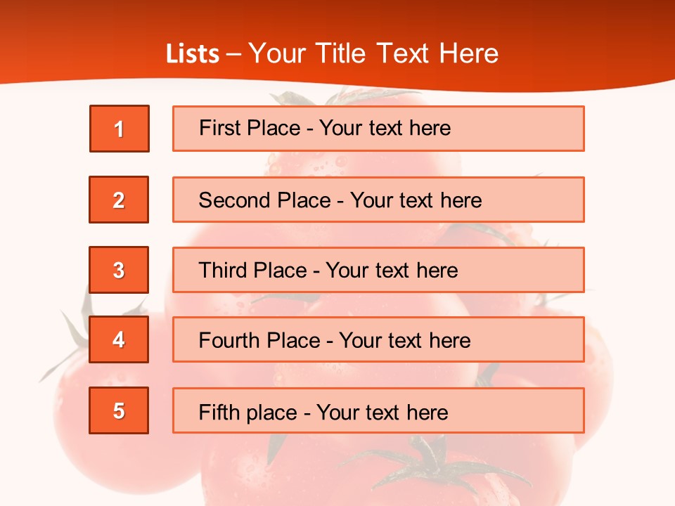 A Bunch Of Tomatoes On A White Background PowerPoint Template