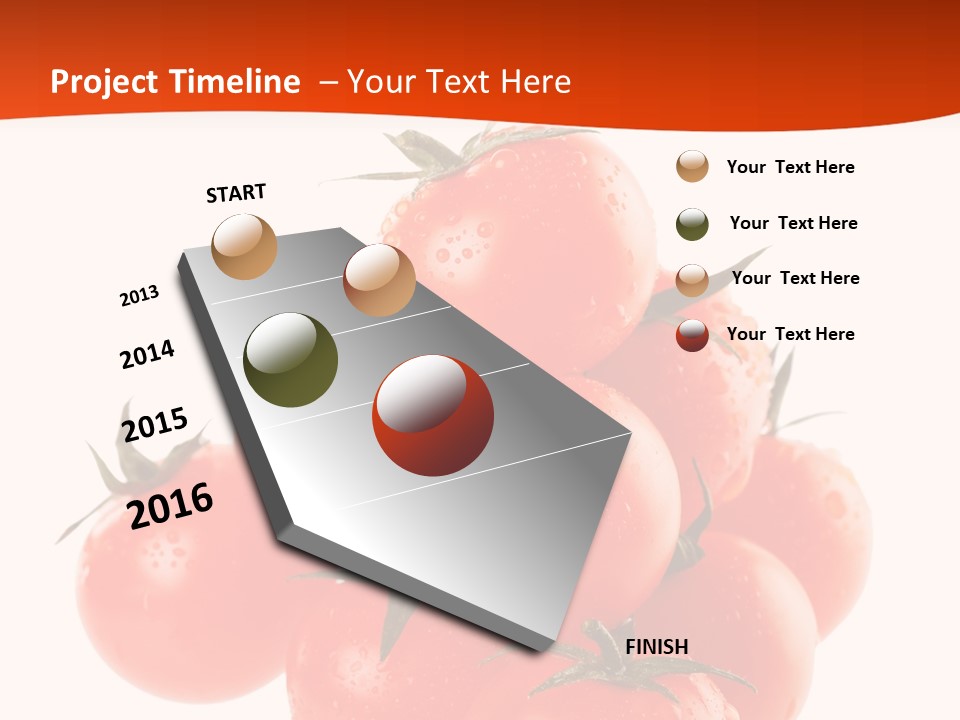 A Bunch Of Tomatoes On A White Background PowerPoint Template