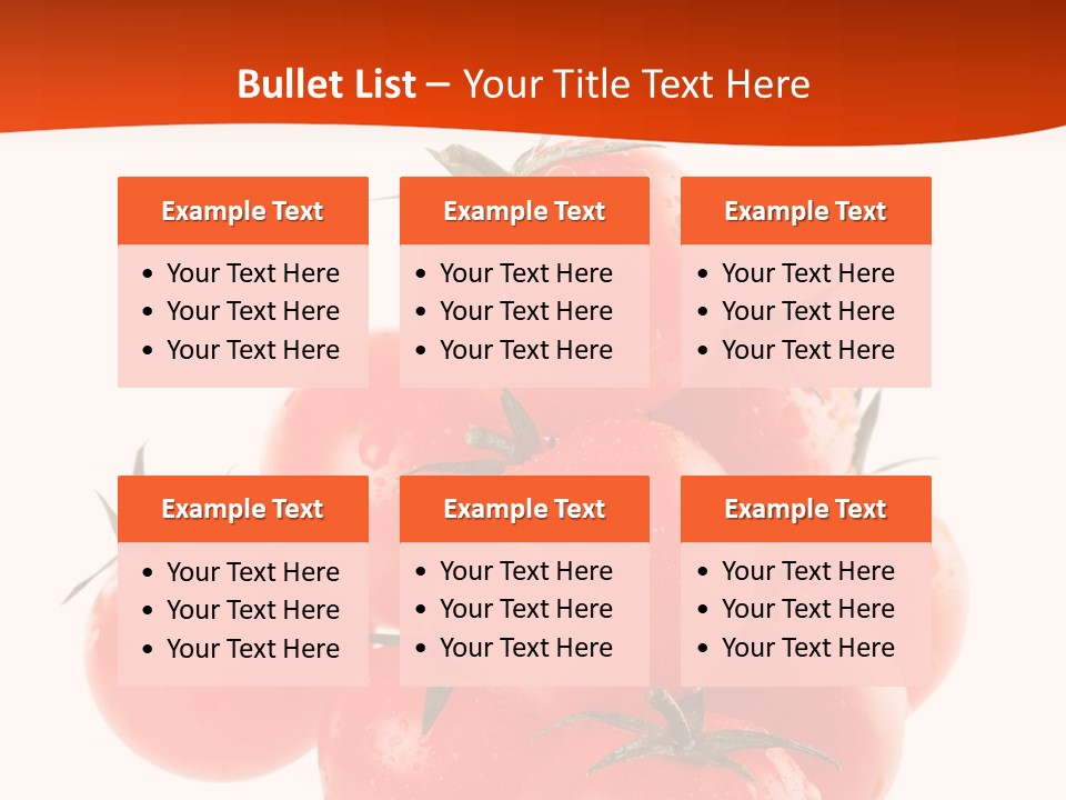 A Bunch Of Tomatoes On A White Background PowerPoint Template