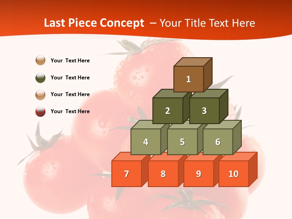 A Bunch Of Tomatoes On A White Background PowerPoint Template