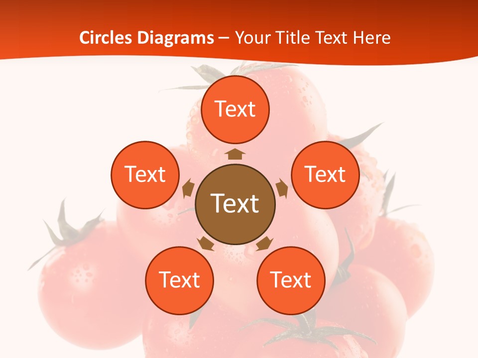 A Bunch Of Tomatoes On A White Background PowerPoint Template