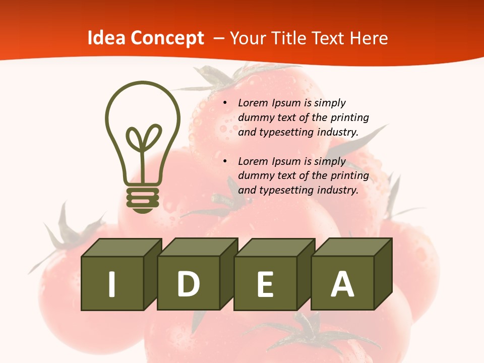 A Bunch Of Tomatoes On A White Background PowerPoint Template