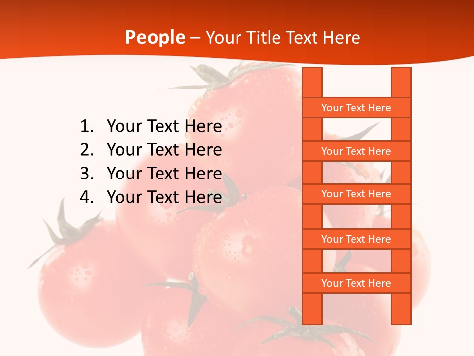 A Bunch Of Tomatoes On A White Background PowerPoint Template