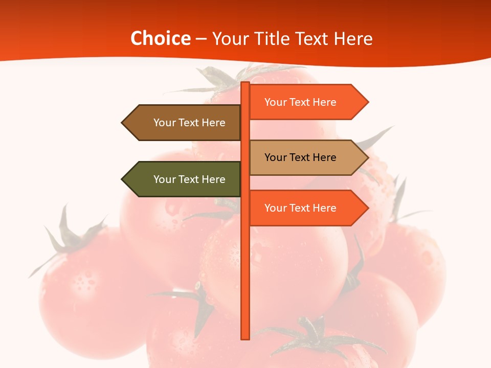 A Bunch Of Tomatoes On A White Background PowerPoint Template