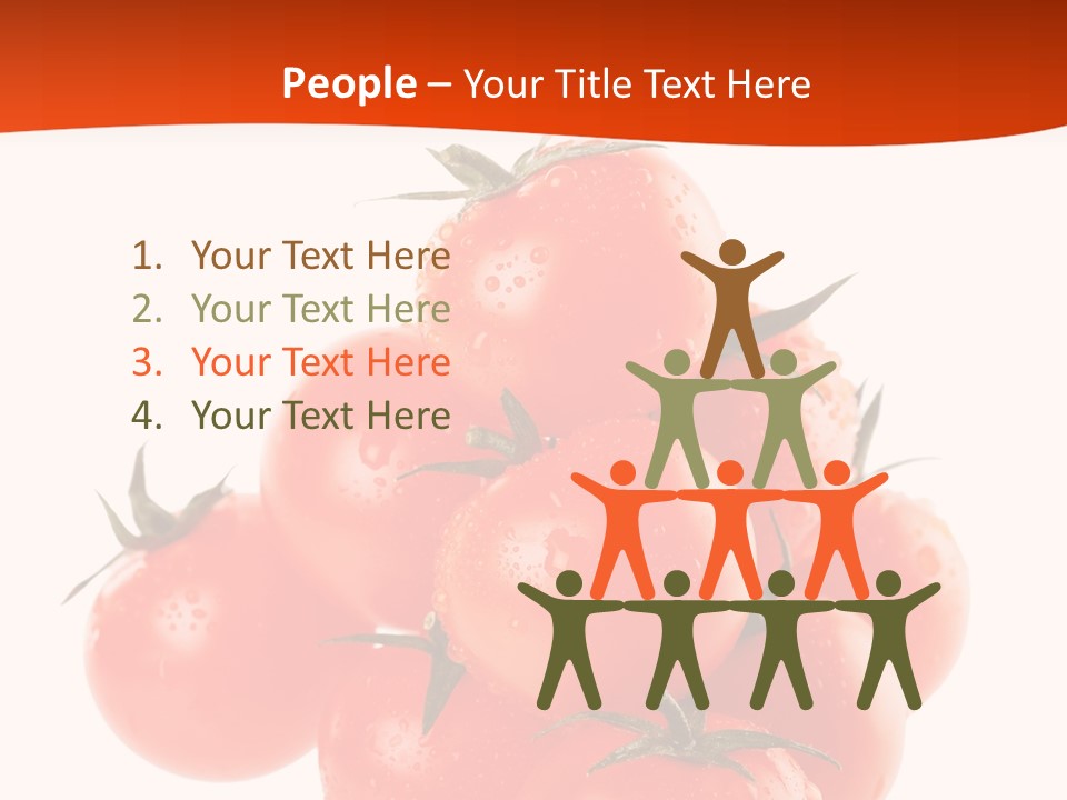 A Bunch Of Tomatoes On A White Background PowerPoint Template