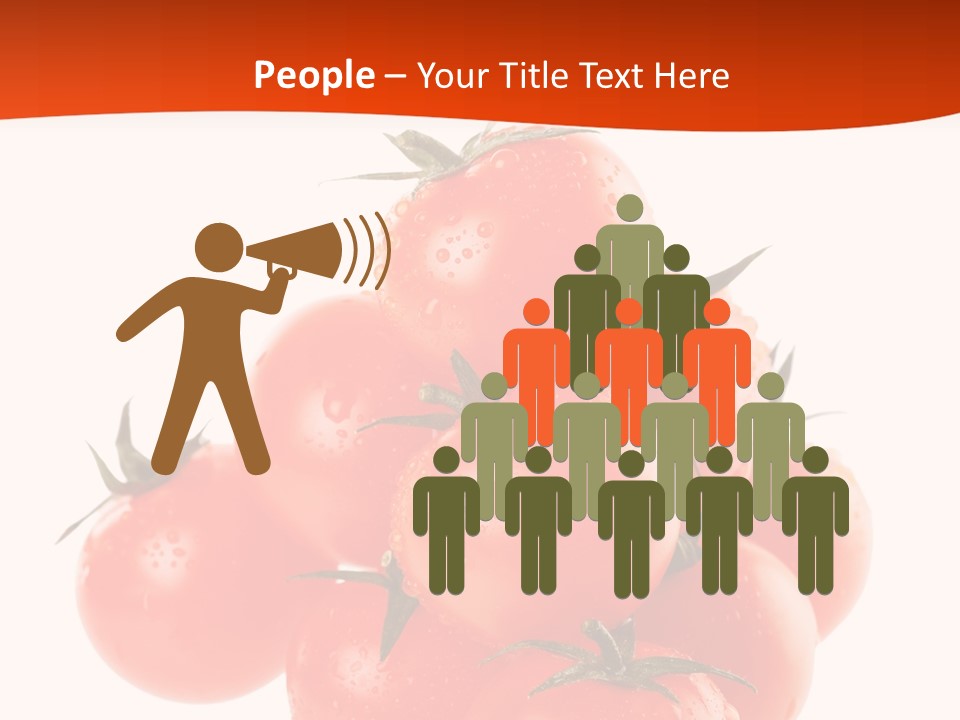 A Bunch Of Tomatoes On A White Background PowerPoint Template