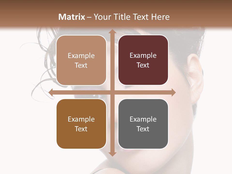 A Woman With Her Hair In A Bun PowerPoint Template