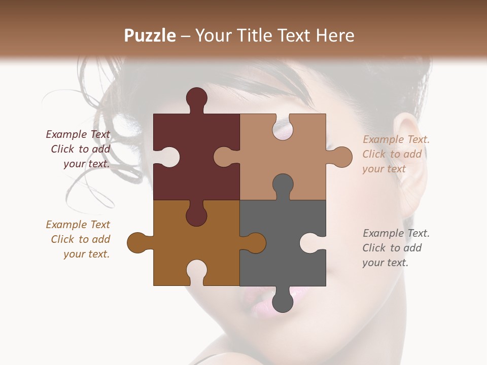 A Woman With Her Hair In A Bun PowerPoint Template