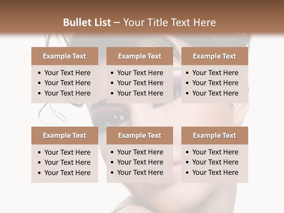 A Woman With Her Hair In A Bun PowerPoint Template