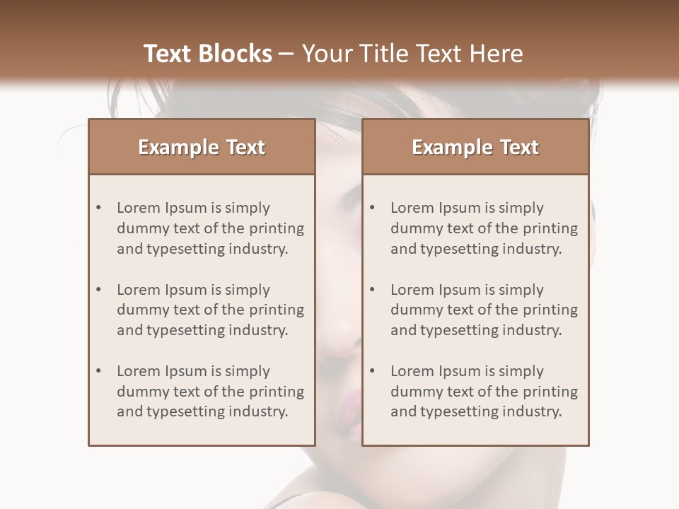 A Woman With Her Hair In A Bun PowerPoint Template