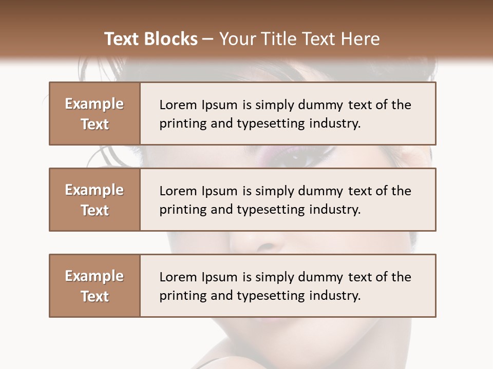 A Woman With Her Hair In A Bun PowerPoint Template