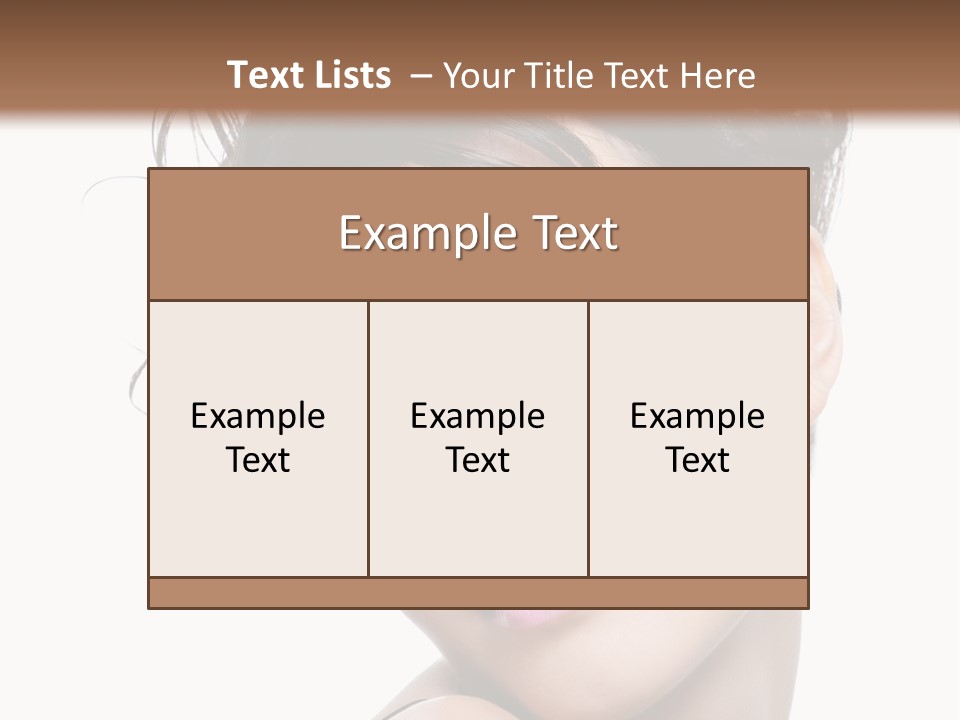A Woman With Her Hair In A Bun PowerPoint Template