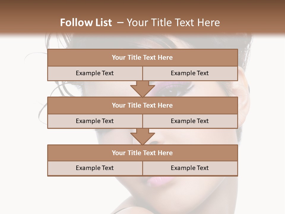A Woman With Her Hair In A Bun PowerPoint Template