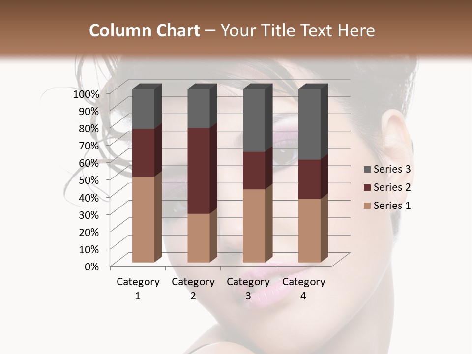 A Woman With Her Hair In A Bun PowerPoint Template