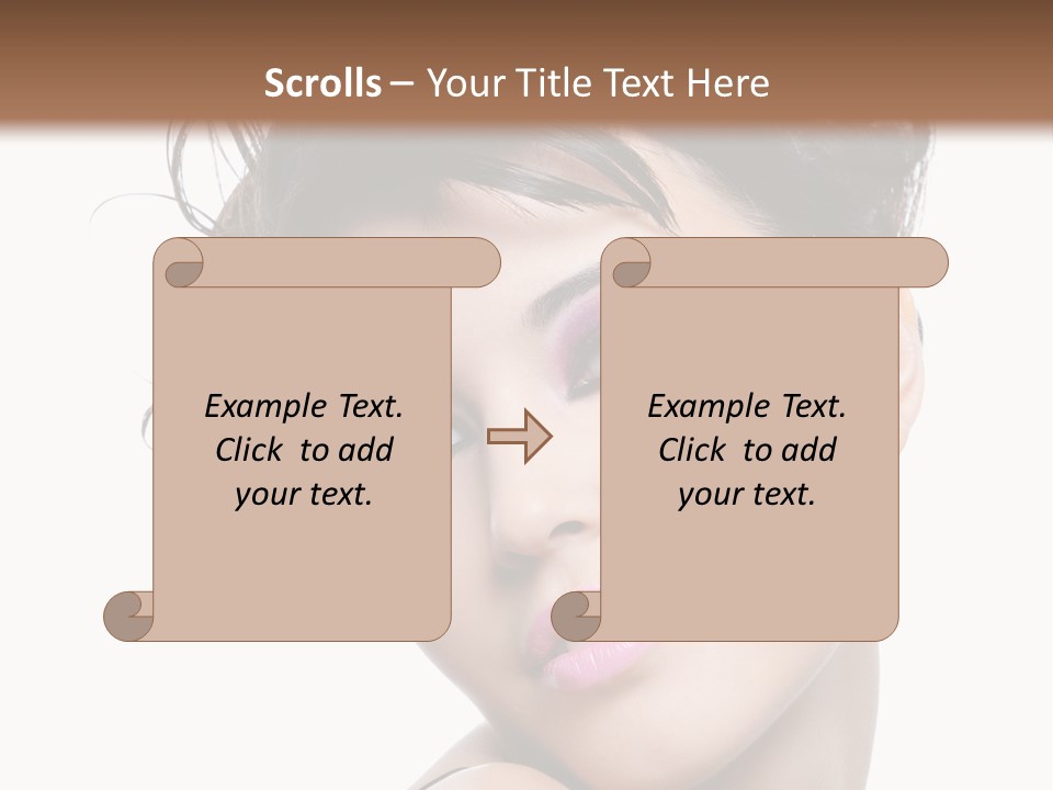 A Woman With Her Hair In A Bun PowerPoint Template