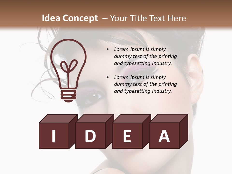 A Woman With Her Hair In A Bun PowerPoint Template