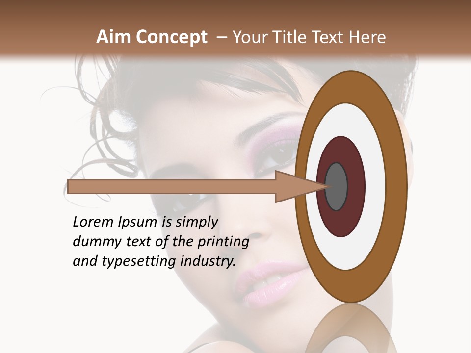 A Woman With Her Hair In A Bun PowerPoint Template