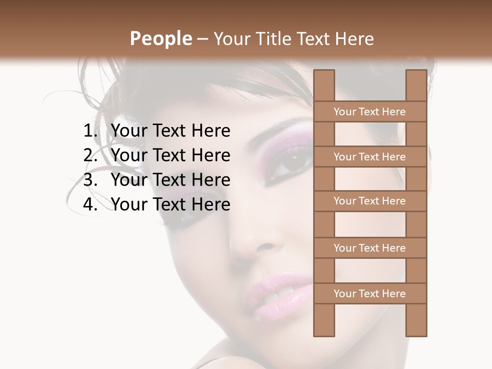 A Woman With Her Hair In A Bun PowerPoint Template