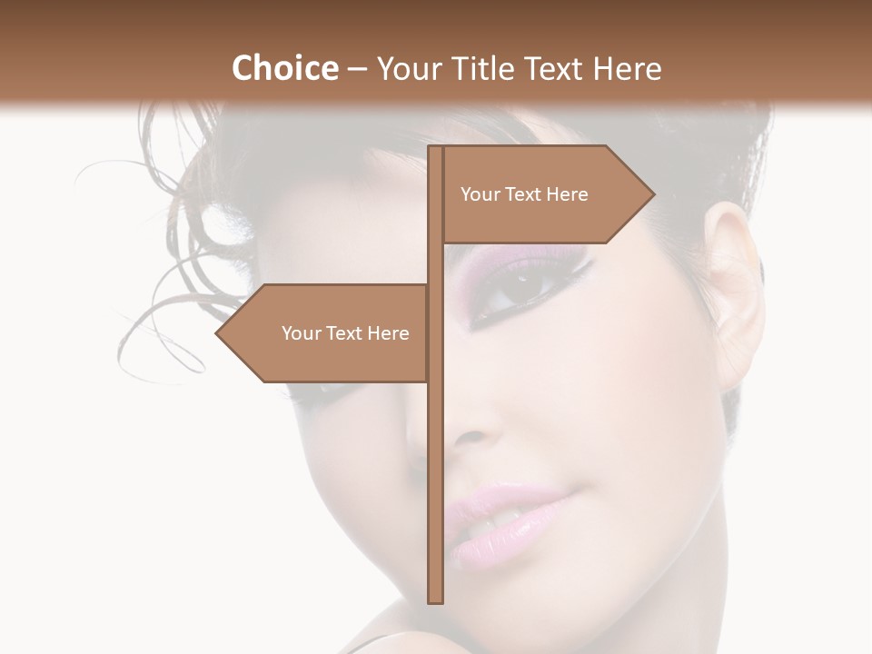 A Woman With Her Hair In A Bun PowerPoint Template