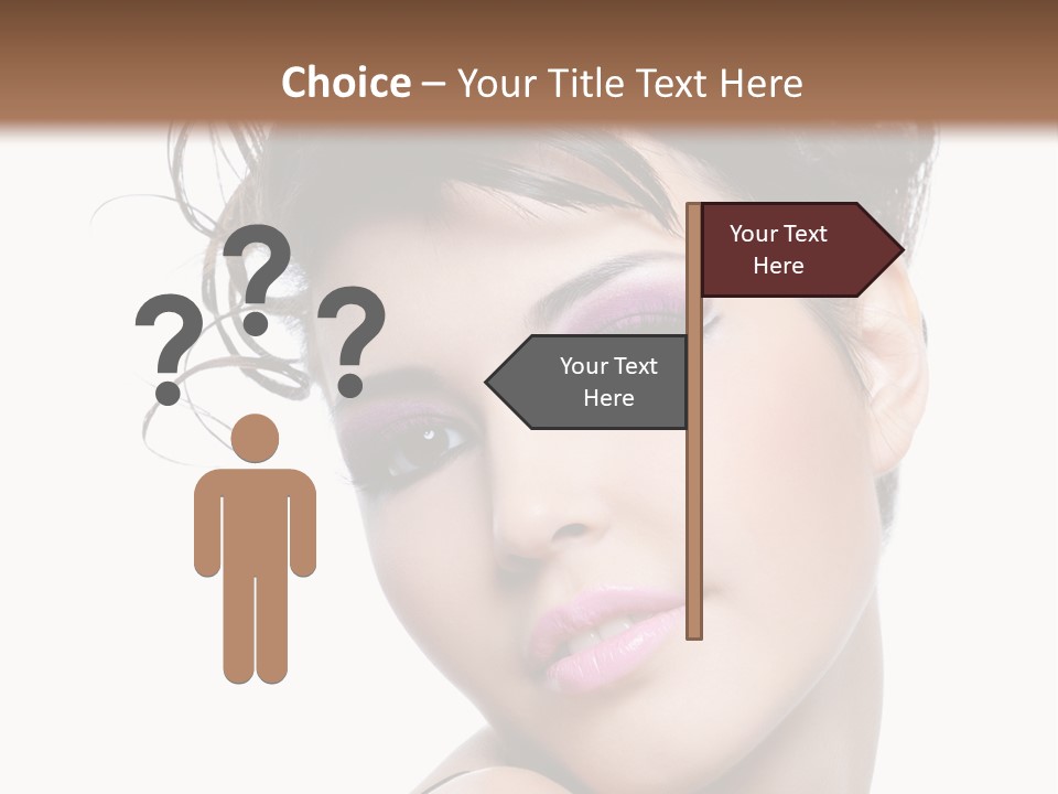 A Woman With Her Hair In A Bun PowerPoint Template