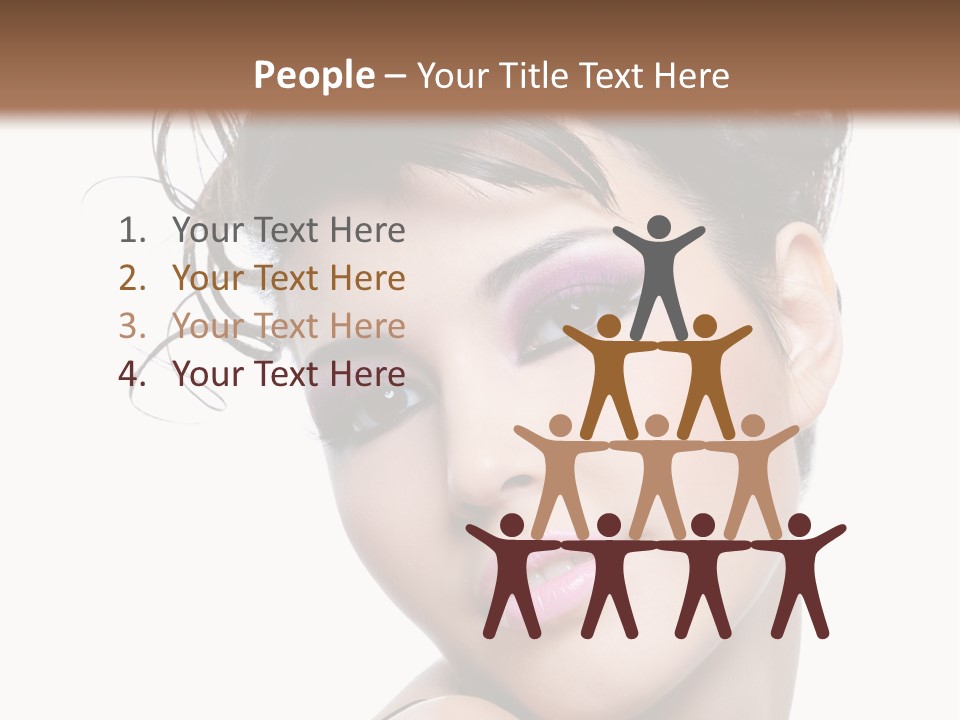 A Woman With Her Hair In A Bun PowerPoint Template