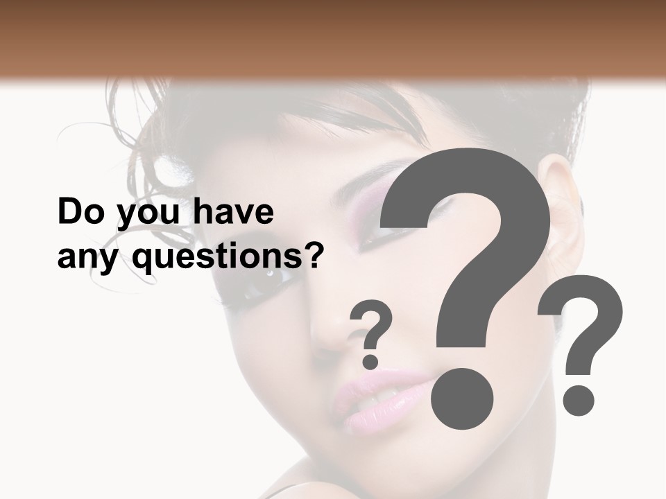 A Woman With Her Hair In A Bun PowerPoint Template