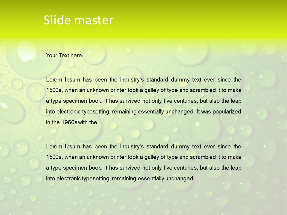 Lime Thirst Cool PowerPoint Template