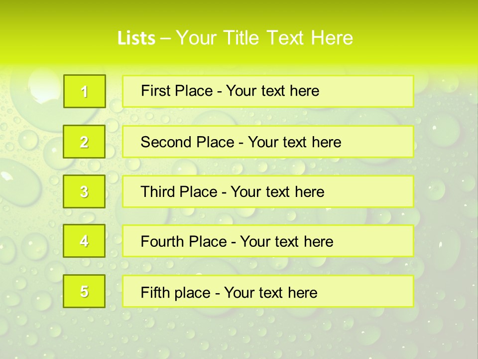 Lime Thirst Cool PowerPoint Template
