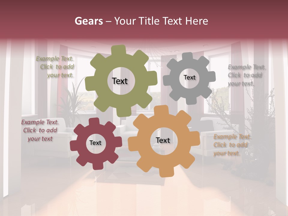 City Relaxation Mansion PowerPoint Template