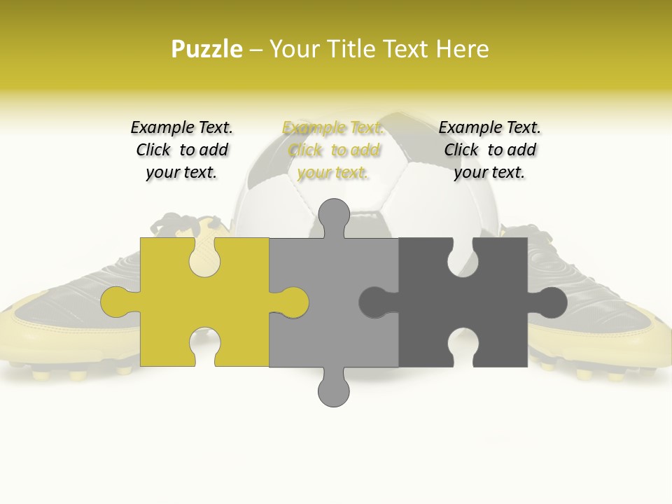 A Soccer Ball Sitting On Top Of A Pair Of Shoes PowerPoint Template