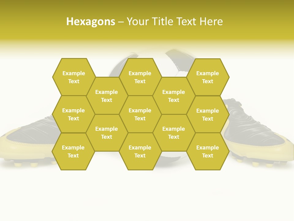 A Soccer Ball Sitting On Top Of A Pair Of Shoes PowerPoint Template