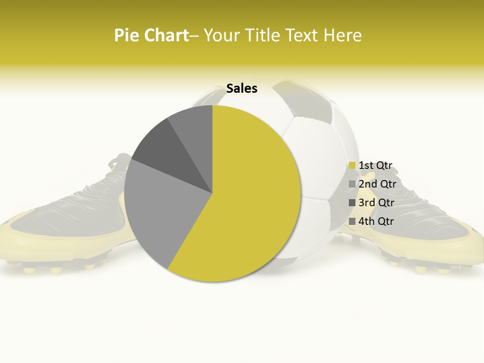A Soccer Ball Sitting On Top Of A Pair Of Shoes PowerPoint Template