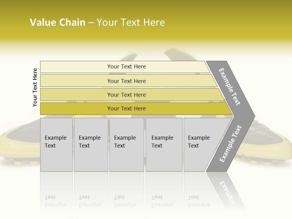 A Soccer Ball Sitting On Top Of A Pair Of Shoes PowerPoint Template