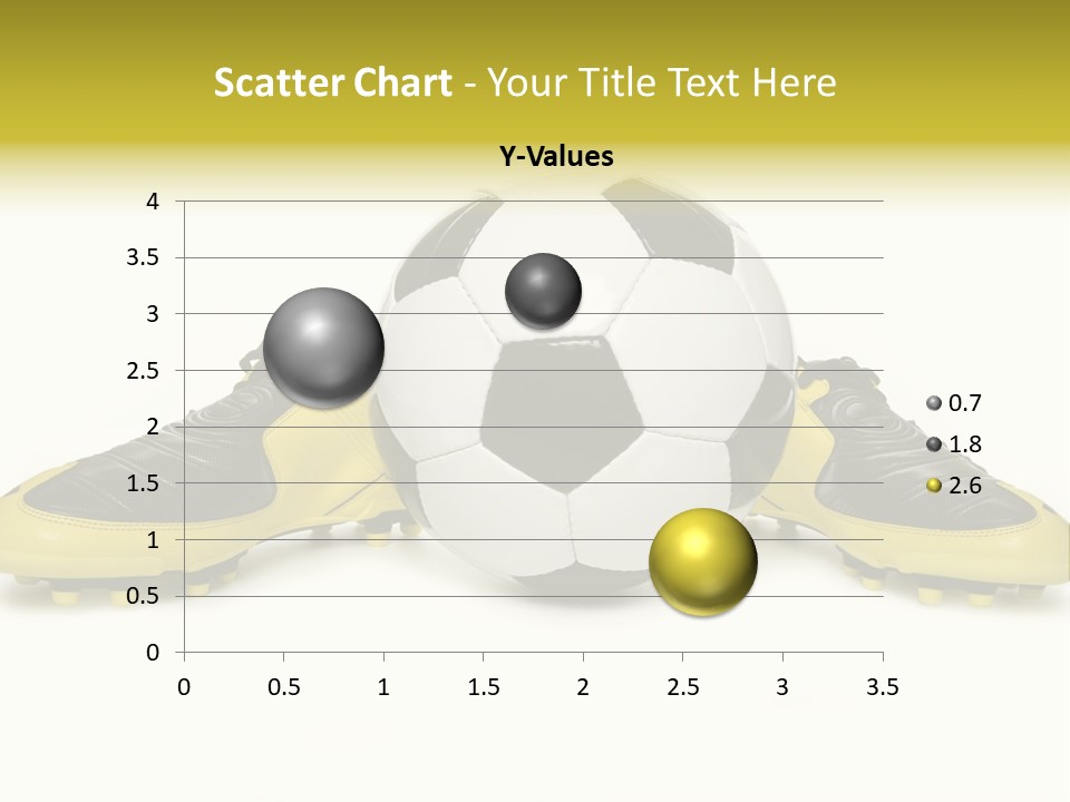 A Soccer Ball Sitting On Top Of A Pair Of Shoes PowerPoint Template