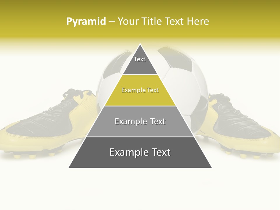 A Soccer Ball Sitting On Top Of A Pair Of Shoes PowerPoint Template