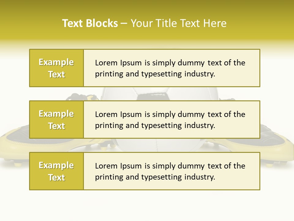 A Soccer Ball Sitting On Top Of A Pair Of Shoes PowerPoint Template