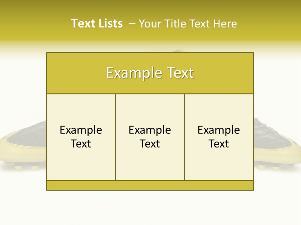 A Soccer Ball Sitting On Top Of A Pair Of Shoes PowerPoint Template