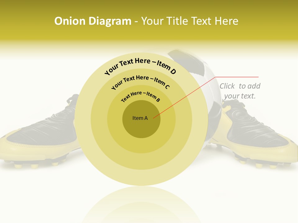 A Soccer Ball Sitting On Top Of A Pair Of Shoes PowerPoint Template