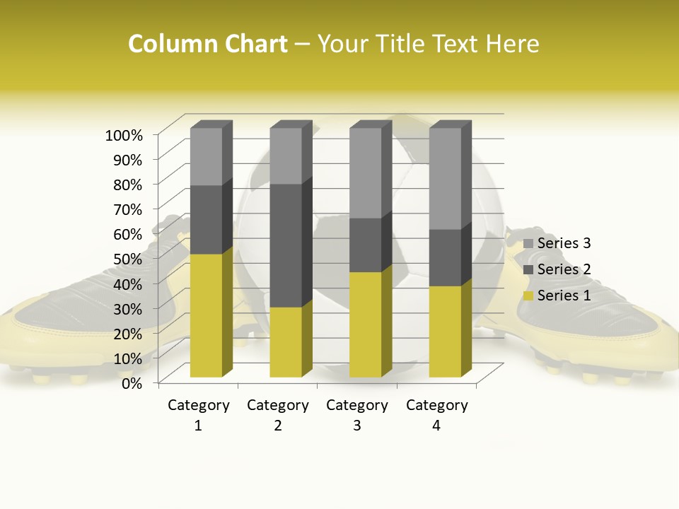 A Soccer Ball Sitting On Top Of A Pair Of Shoes PowerPoint Template
