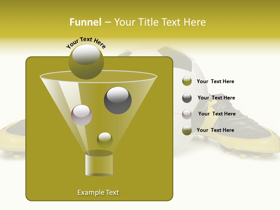 A Soccer Ball Sitting On Top Of A Pair Of Shoes PowerPoint Template