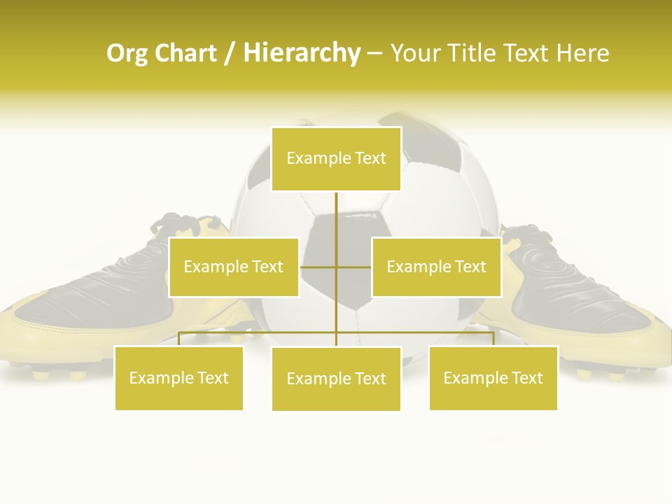 A Soccer Ball Sitting On Top Of A Pair Of Shoes PowerPoint Template