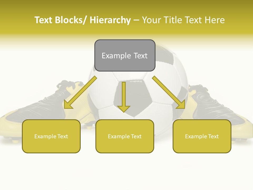 A Soccer Ball Sitting On Top Of A Pair Of Shoes PowerPoint Template