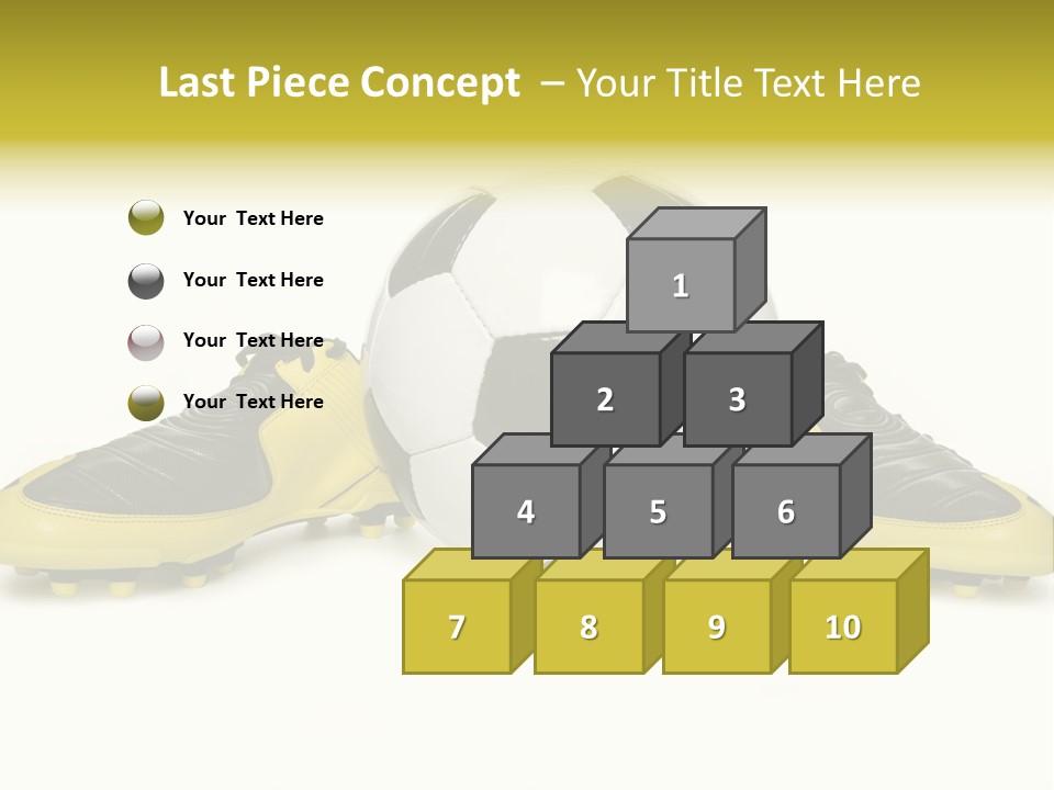 A Soccer Ball Sitting On Top Of A Pair Of Shoes PowerPoint Template