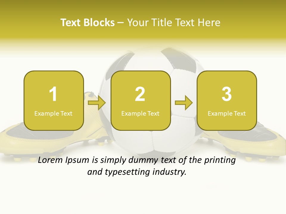 A Soccer Ball Sitting On Top Of A Pair Of Shoes PowerPoint Template