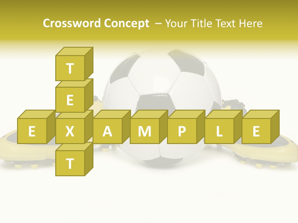 A Soccer Ball Sitting On Top Of A Pair Of Shoes PowerPoint Template